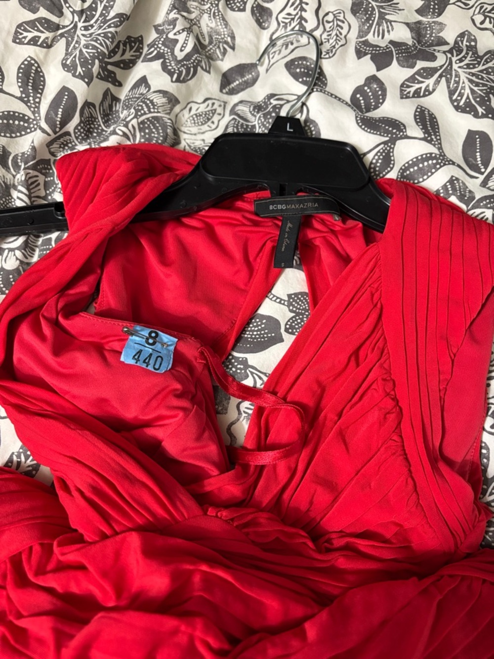 BCBGMaxAzria Red Ruched Mini Dress - Picture 5 of 5